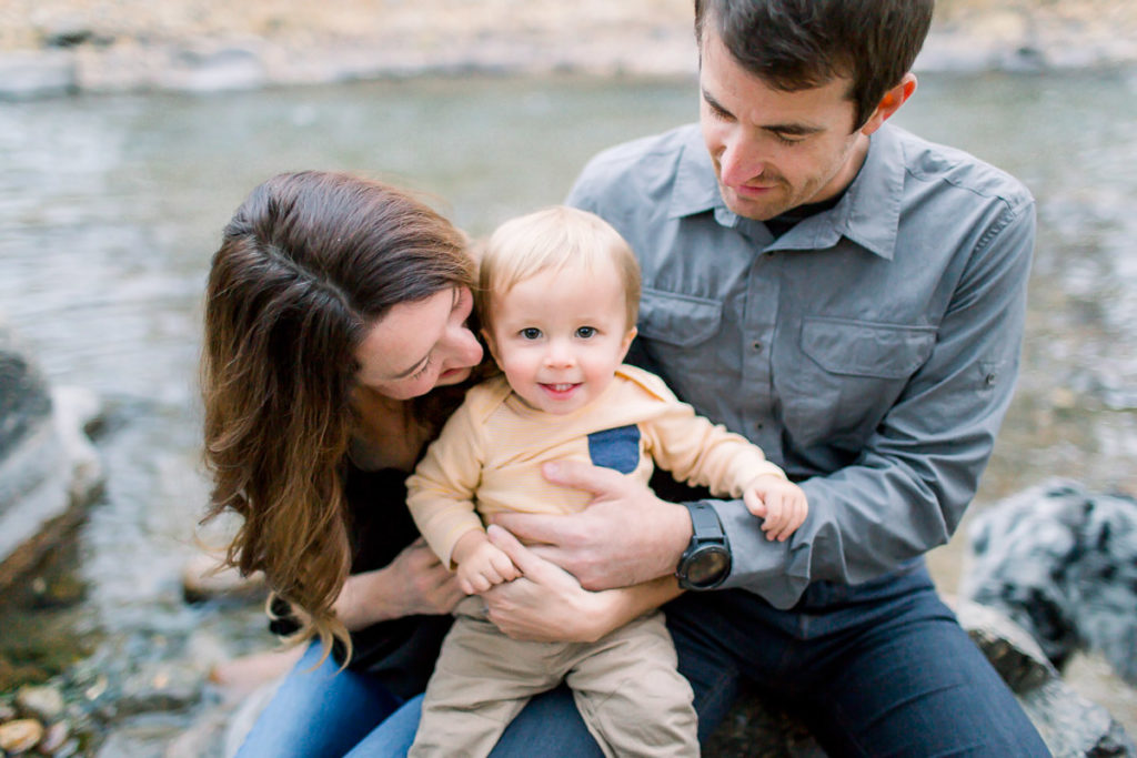 Family of three photo session
