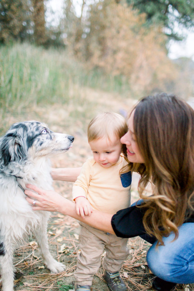 Family of three photo session