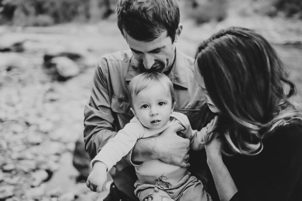 Family of three photo session