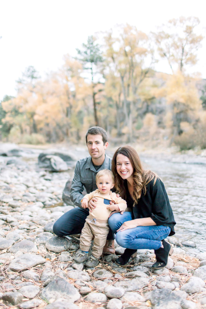 Family of three photo session