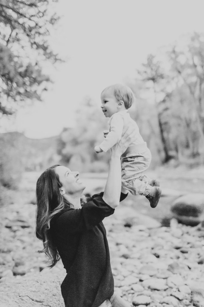 Family of three photo session