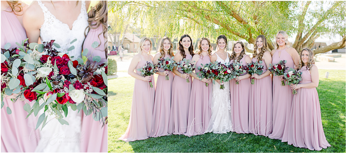 Bride and Bridesmaids