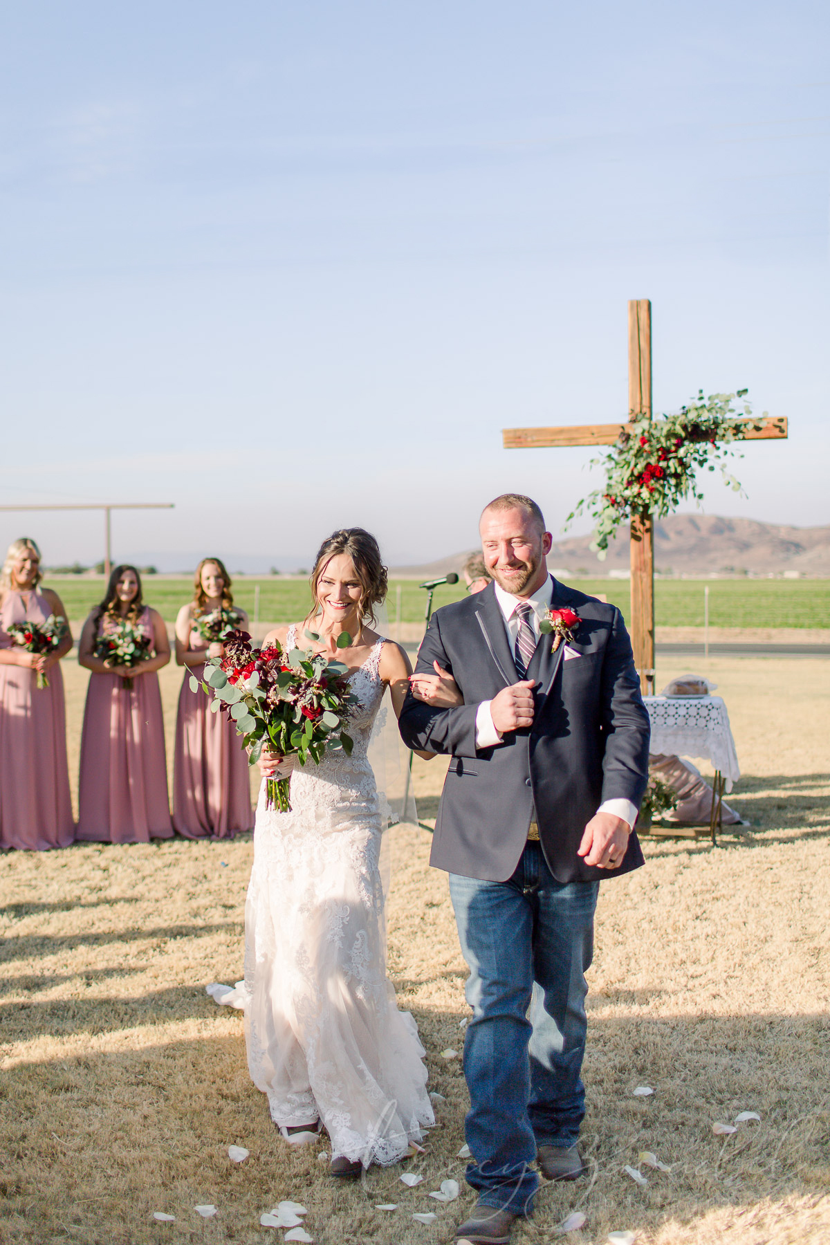 Bride and groom married