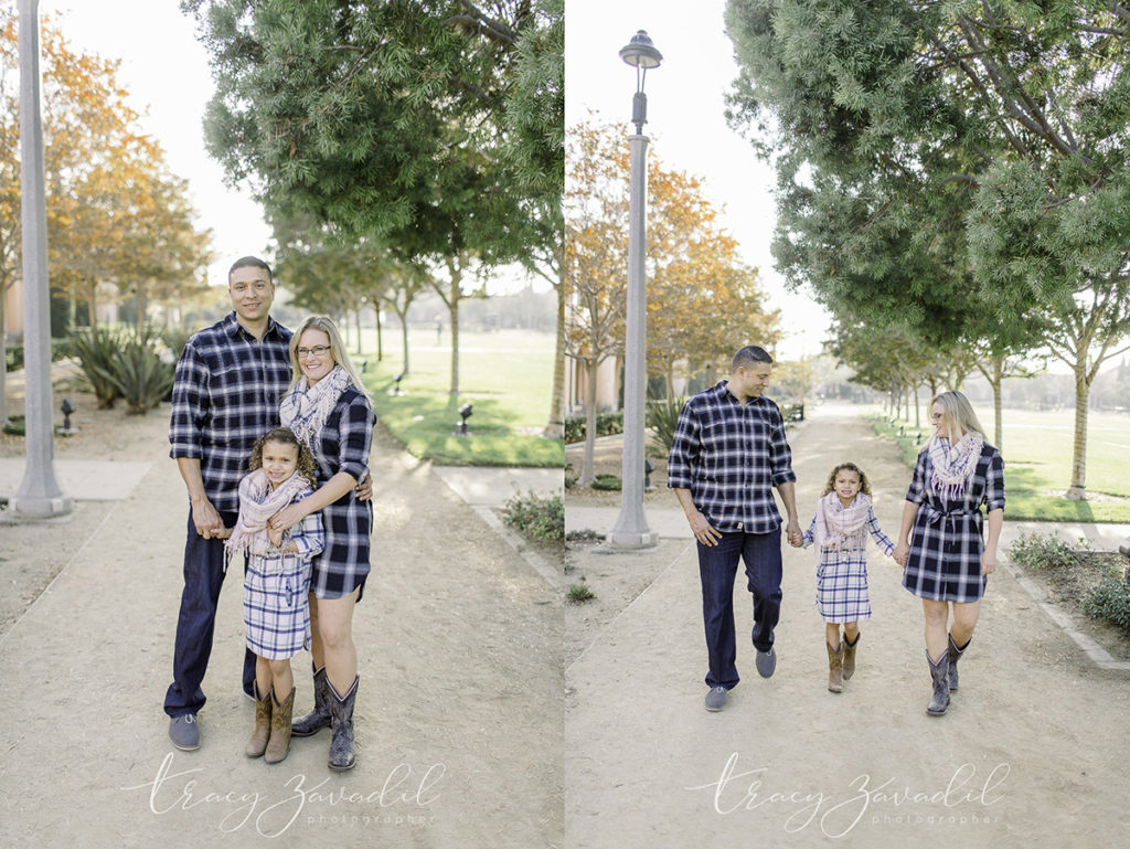 Family of 3 at photo shoot